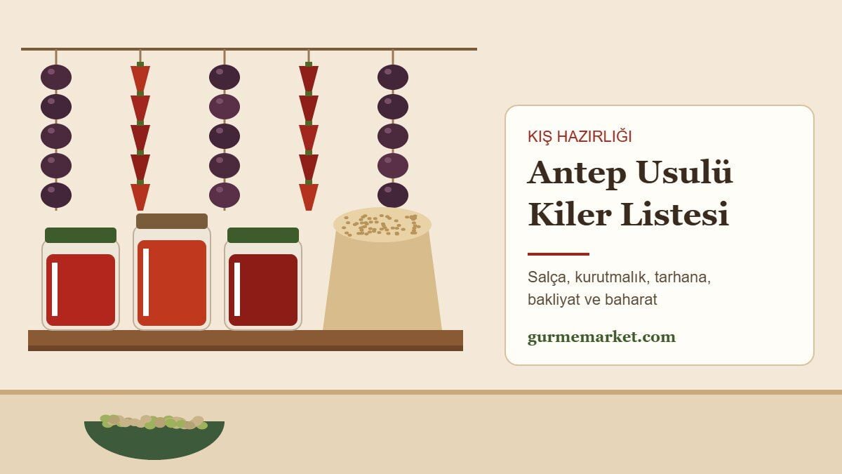 Kış Hazırlığı Listesi: Antep Usulü Kilerde Neler Olmalı?