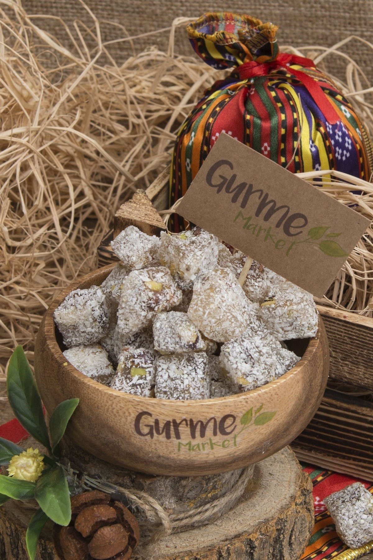 Çifte Kavrulmuş Antep Fıstıklı Lokum 500g