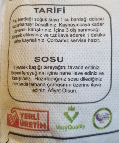 Acı Ev Tarhanası Toz 500 g